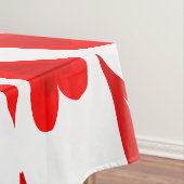 Witte Rode Winterbloemen Hearts Mandala Kerstmis Tafelkleed (Voorbeeld)