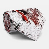 Witte rode zwarte abstractie stropdas (Opgerold)