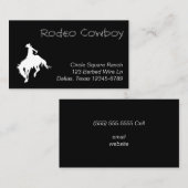 Witte Rodeo Cowboy Vorm Visitekaartje (Voorkant / Achterkant)