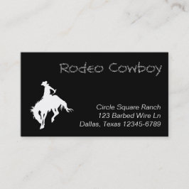 Witte Rodeo Cowboy Vorm Visitekaartje