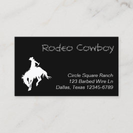 Witte Rodeo Cowboy Vorm Visitekaartje