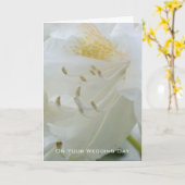 Witte Rododendron | de Gelukwens van het Huwelijk Kaart (Gele Bloem)