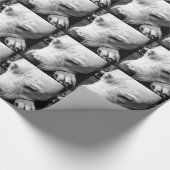 witte roeststier cadeaupapier (Hoek)