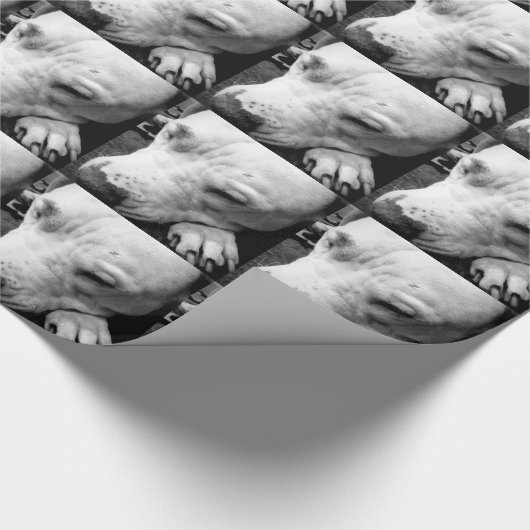 witte roeststier cadeaupapier (Hoek)