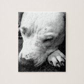 witte roeststier legpuzzel (Verticaal)