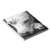 witte roeststier notitieblok (Schuin)