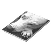 witte roeststier notitieblok (Linkerzijde)