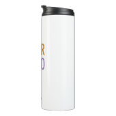 Witte Roestvrijstalen Tumbler Business Logo 12 oz Thermosbeker (Geroteerd rechts)
