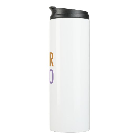 Witte Roestvrijstalen Tumbler Business Logo 12 oz Thermosbeker (Geroteerd rechts)