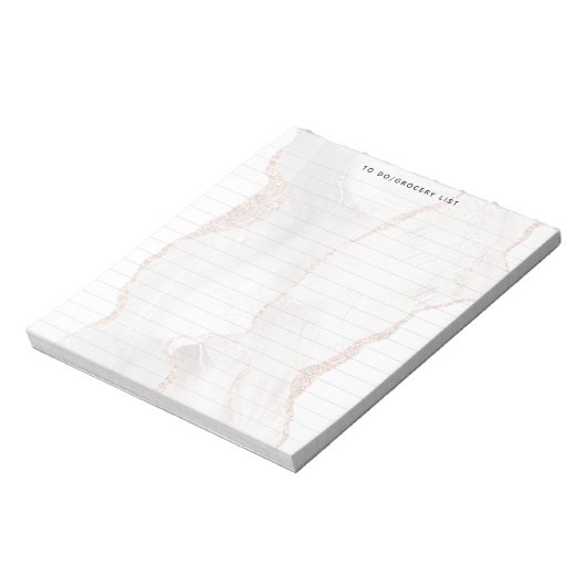 Witte rog, elegant, modern notitieblok (Linkerzijde)