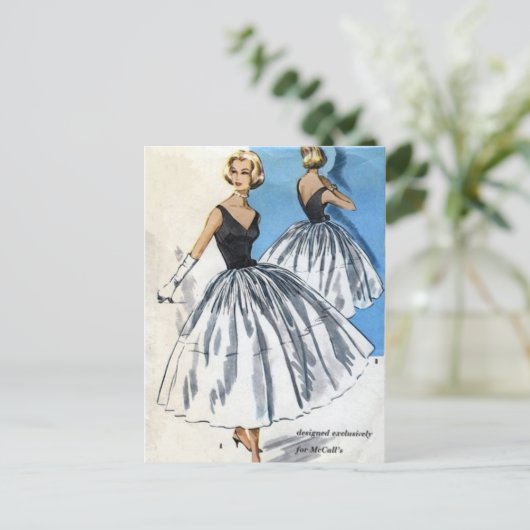 Witte rok briefkaart (Staand voorkant)