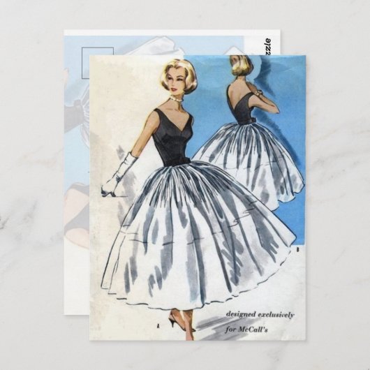 Witte rok briefkaart (Voorkant / Achterkant)