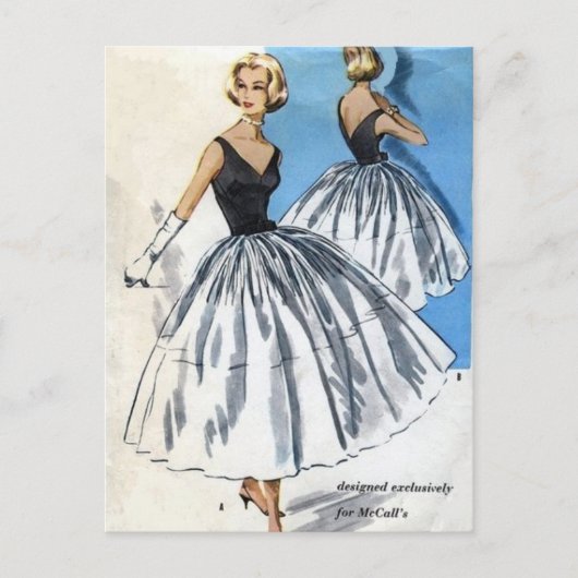 Witte rok briefkaart (Voorkant)