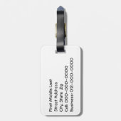 Witte rokerachtergrond bagagelabel (Achterkant verticaal)