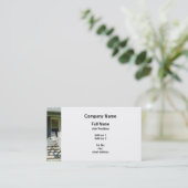 Witte rokerstoel op porch visitekaartje (Staand voorkant)