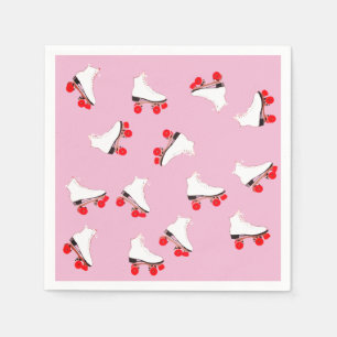 Witte Roller Schaatsen Cocktail servet