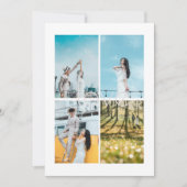 Witte Romance Liefde Fotocollage Wedding Kaart (Voorkant)