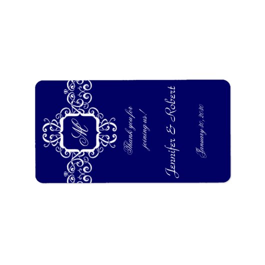 Witte Romance Monogram Lipbalsem Sticker (Voorkant)