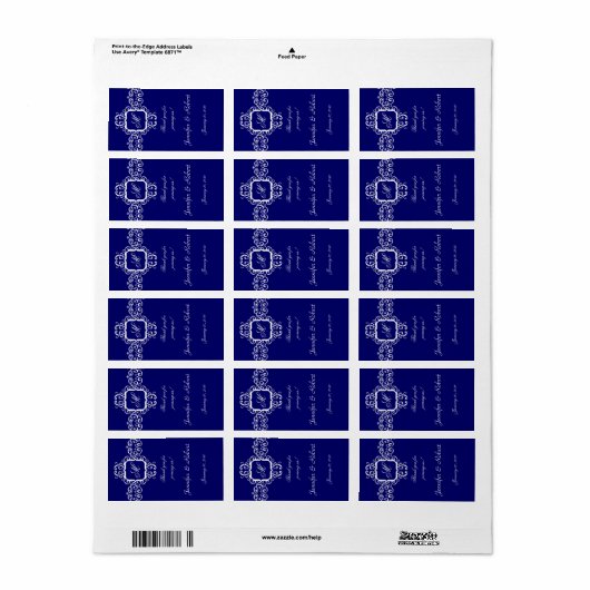 Witte Romance Monogram Lipbalsem Sticker (Full Sheet)