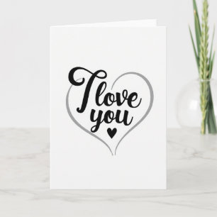 Witte Romantische I Love You Kaart
