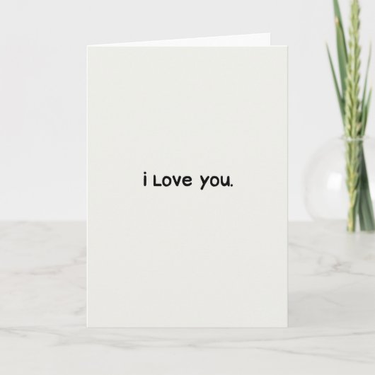 Witte Romantische Liefdes Scriptkaart Kaart (Voorkant)