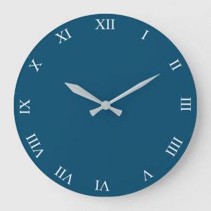 Witte Romeinse cijfers - Klok Wandklok