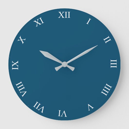 Witte Romeinse cijfers - Klok Wandklok (Voorkant)