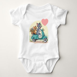Witte romper met mooi Tom Jerry ontwerp 