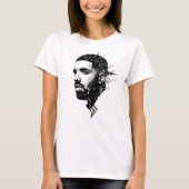 Witte Ronde Hals Drake Fan T-shirt – Canadees Sing (Voorkant)