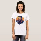 Witte Ronde Hals Drake Fan T-shirt – Canadees Sing (Voorkant volledig)