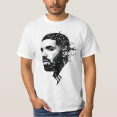 Witte Ronde Hals Drake Fan T-shirt – Canadees Sing (Voorkant)