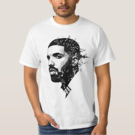 Witte Ronde Hals Drake Fan T-shirt – Canadees Sing