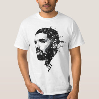 Witte Ronde Hals Drake Fan T-shirt – Canadees Sing