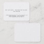 Witte ronde hoek minimalistische Chubby Visitekaar Visitekaartje (Voorkant / Achterkant)