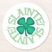 Witte, ronde papieren drankenkusten ronde kartonnen onderzetter (Voorkant)