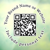 Witte ronde QR-code raamsticker voor zakelijk gebr (Vel 3)