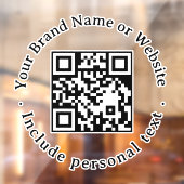Witte ronde QR-code raamsticker voor zakelijk gebr (Vel 2)