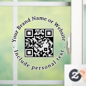 Witte ronde QR-code raamsticker voor zakelijk gebr (Huis)