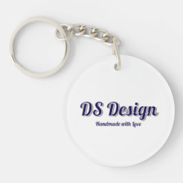 Witte Ronde Sleutelhanger