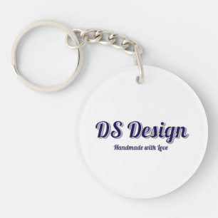 Witte Ronde Sleutelhanger