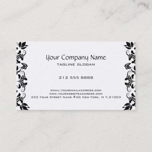 Witte rondjes Omkeerbaar Visitekaartje (Achterkant)