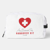 Witte Rood Hart Bachelorette-uitbranderkit Toilettasje (Achterkant)