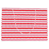 Witte Rood Roze Strepen Bruidsdouche Groot Cadeauzakje (Achterkant)