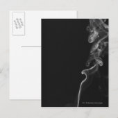 Witte rook tegen een zwarte achtergrond briefkaart (Voorkant / Achterkant)