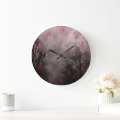 Witte roomgetallen van Haunted Sky Grote Klok (Huis)