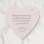 Witte roomlammeren op roze Baby shower Bedankjes Labels