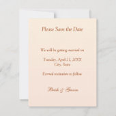 Witte roomorchideeën Sla de datum op Save The Date (Achterkant)