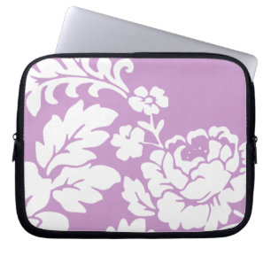 Witte Roos, Aanpasbare achtergrondkleur Laptop Sleeve