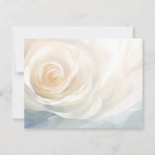 Witte roos abstract bloemschilderij briefkaart