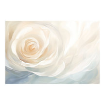 Witte roos abstract bloemschilderij